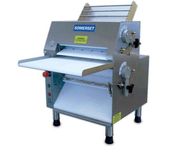 Somerset CDR-1550 Dough Roller, 11" synthetic rollers, sheets 500-600 pieces per hour up to 11" diameter - Continental Restaurant Equipment
