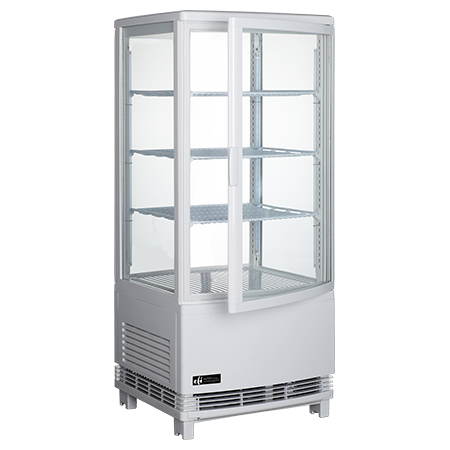 EFI CGCM-1738-W Square Glass Refrigerated Display Case 17 Inch Length