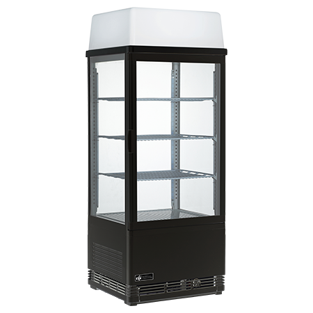 EFI CGCM-1742-B-L Square Glass Refrigerated Display Case 17 Inch Length