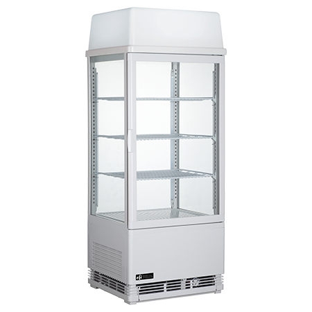 EFI CGCM-1742-W-L Square Glass Refrigerated Display Case 17 Inch Length