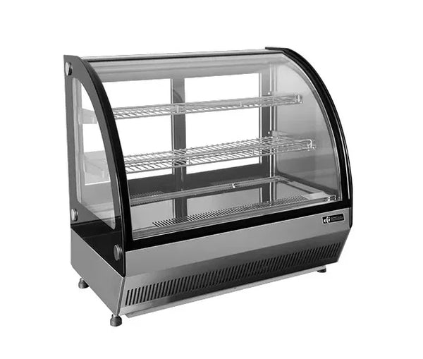 CGCM-CT-2726 28" Curved Glass Countertop Display Case LED interior lighting