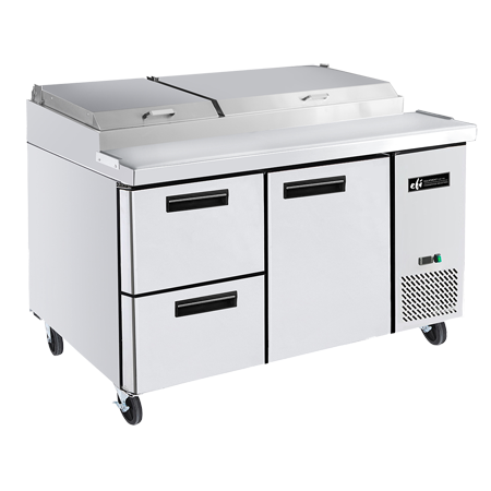 EFI CPDW2-67VC Pizza Prep Table 67 Inch Length - Continental Restaurant Equipment