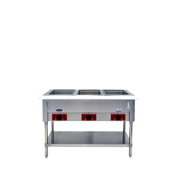 Atosa CSTEA-3C — 3 Open Well Electric Steam Table - Continental Restaurant Equipment