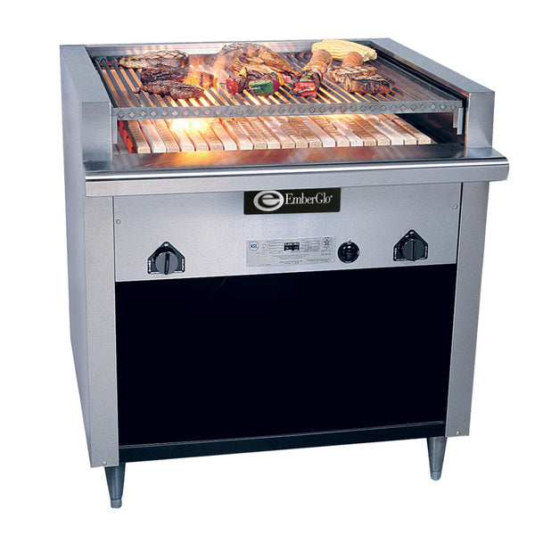 EmberGlo Gas Char-Broiler 41F 36 Inch Wide Open Front Flame control - Continental Restaurant Equipment