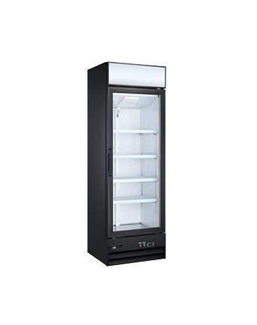 EFI F1-27GDVCX X-LINE 27" Glass Single Door Black Freezers