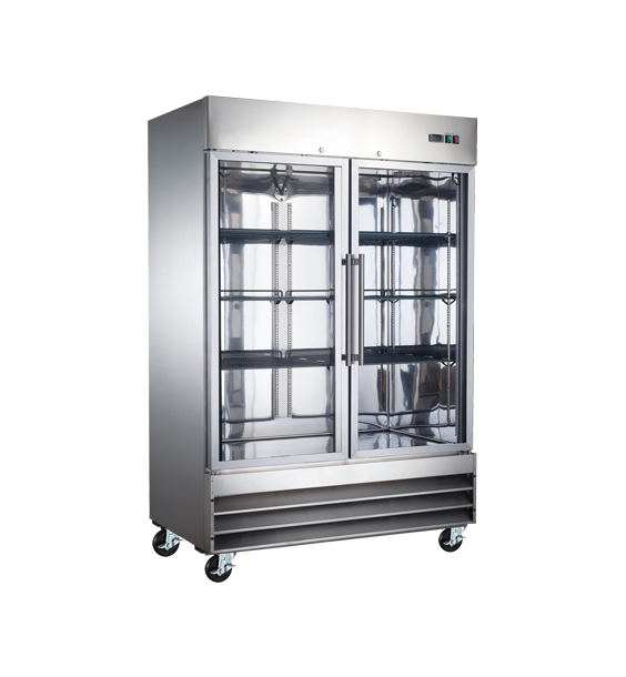 EFI F2-54GDSVCX Stainless Steel Freezer X-LINE 54" Glass 2 Door