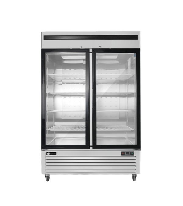 EFI FI2-54GDSVC Ice Cream Freezer  2 Glass Door S/S