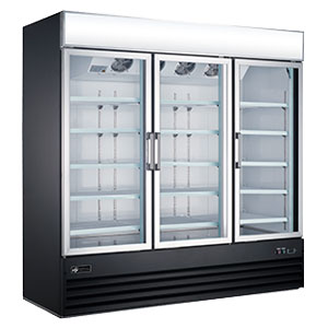 EFI C3-78GD Glass Door Refrigerated Merchandiser 78 Inches Wide - Continental Restaurant Equipment