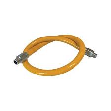 3/4" x 48" ENCORE Gas Hose S/S Braid PVC Coated GHM-034H48 - Continental Restaurant Equipment