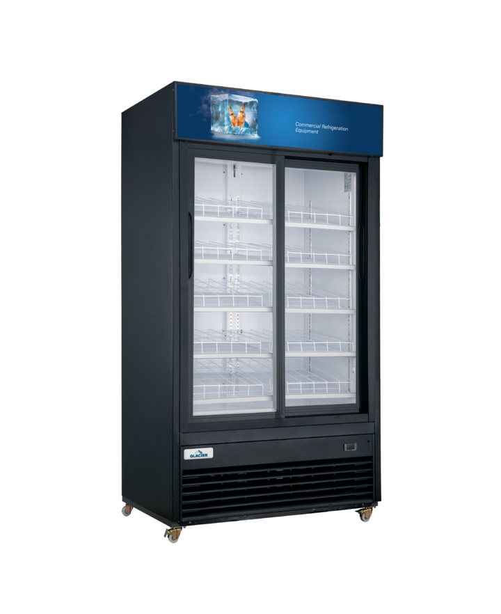 Glacier Double Sliding Doors Merchandiser GM-40SD - Continental Restaurant Equipment