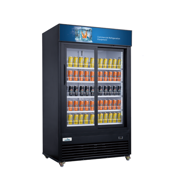 Glacier Double Sliding Doors Merchandiser GM-47SD - Continental Restaurant Equipment