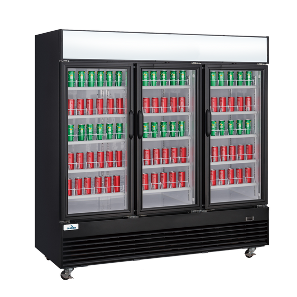 Glacier Triple Hinge Doors Merchandiser GM-69R - Continental Restaurant Equipment