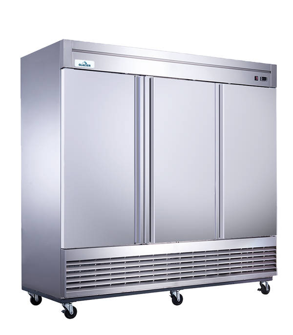 Glacier Reach-in Refrigerator GR-3 Three Door Bottom Mount