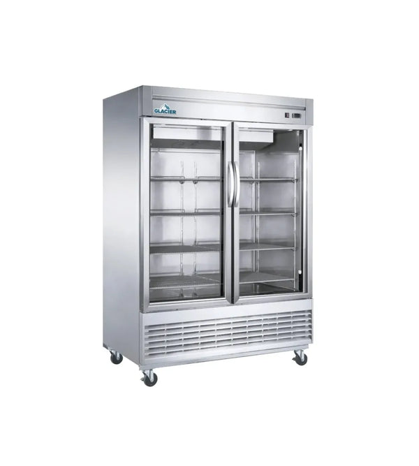 Glacier Two Glass Door Reach-In Freezer