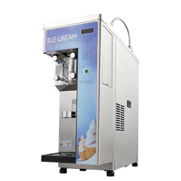SINGLE FLAVOR, COUNTERTOP, SELF-SERVE AIR-COOLED, SOFT SERVE ICE CREAM MACHINE WITH HEAT TREATMENT