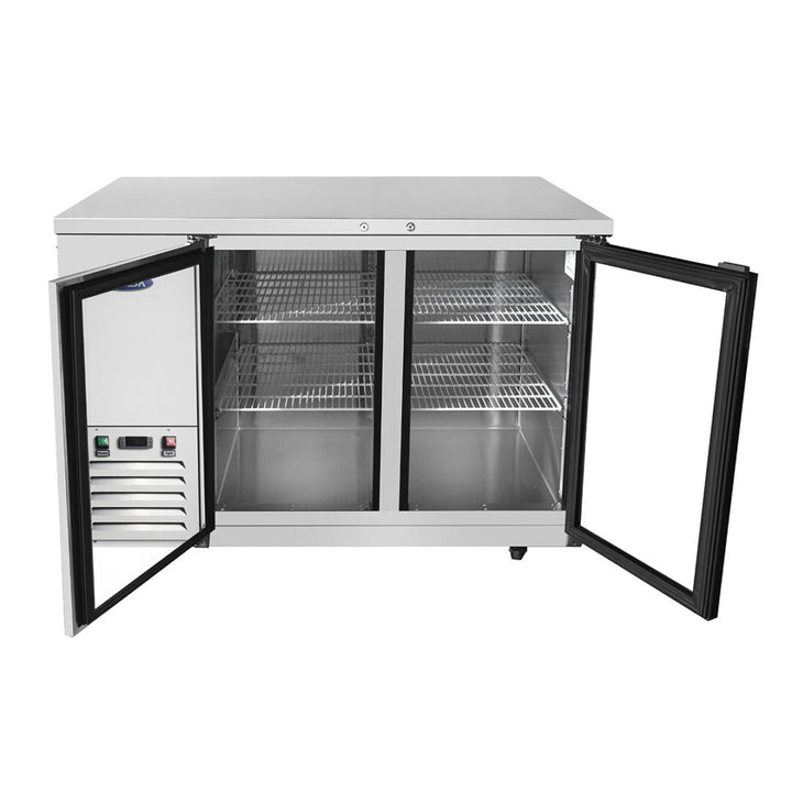 Atosa MBB48G - 48" Glass Door Back Bar Refrigerator - Continental Restaurant Equipment
