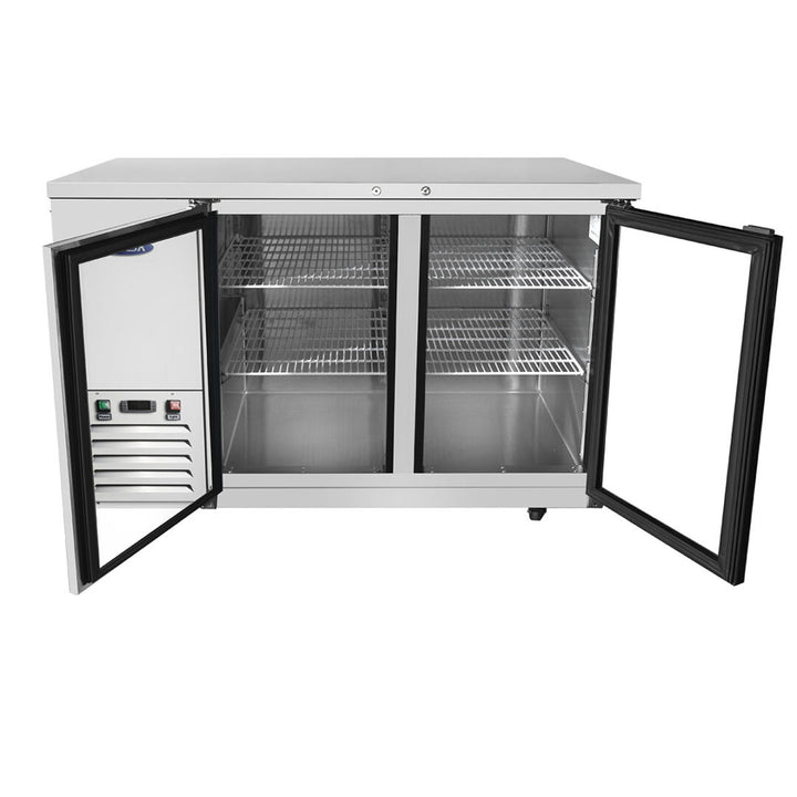 Atosa MBB69G - 69" Glass Door Back Bar Refrigerator - Continental Restaurant Equipment