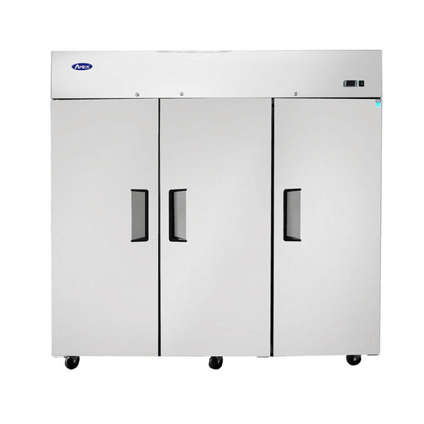 Atosa MBF8006  - 78" Reach In Refrigerator - 3 Door - Top Mount Compressor - Continental Restaurant Equipment