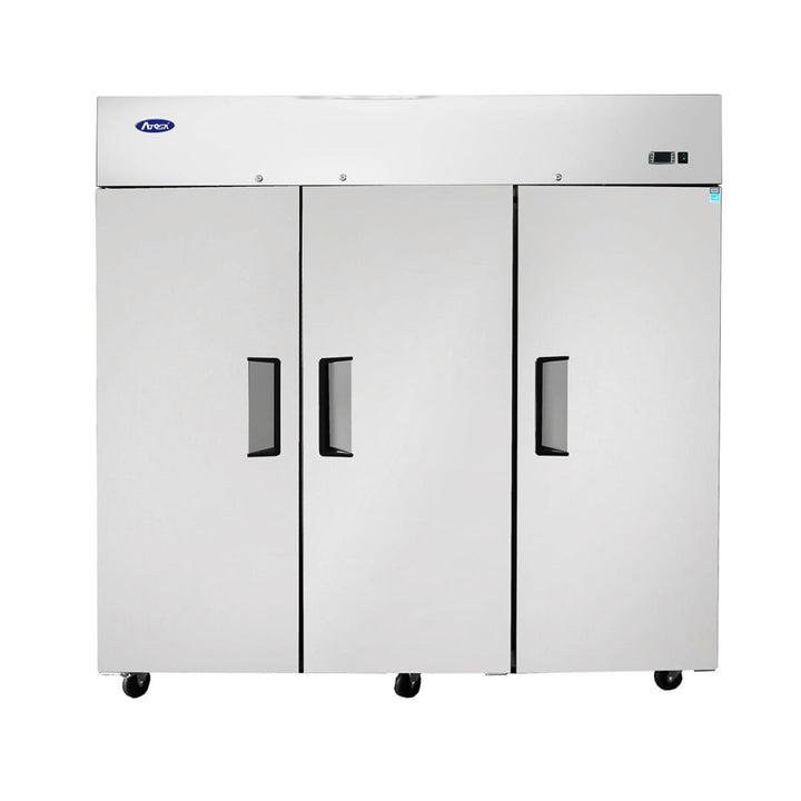 Atosa MBF8006  - 78" Reach In Refrigerator - 3 Door - Top Mount Compressor - Continental Restaurant Equipment