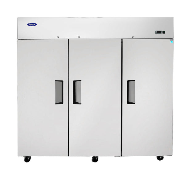 Atosa MBF8003 - 78" Reach In Freezer - 3 Door - Top Mount Compressor - Continental Restaurant Equipment