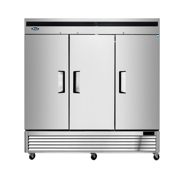 Atosa MBF8504 - 82" Reach In Freezer - 3 Door - Bottom Mount Compressor - Continental Restaurant Equipment