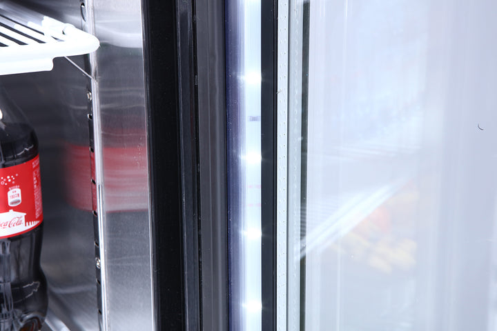 Atosa MCF8725GR - 24" Glass Door Refrigerator - One Section - Black Exterior - Continental Restaurant Equipment