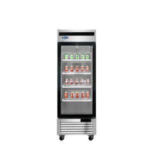 Atosa MCF8705GR - 27" Glass Door Refrigerator - One Section - Stainless Steel Exterior - Continental Restaurant Equipment