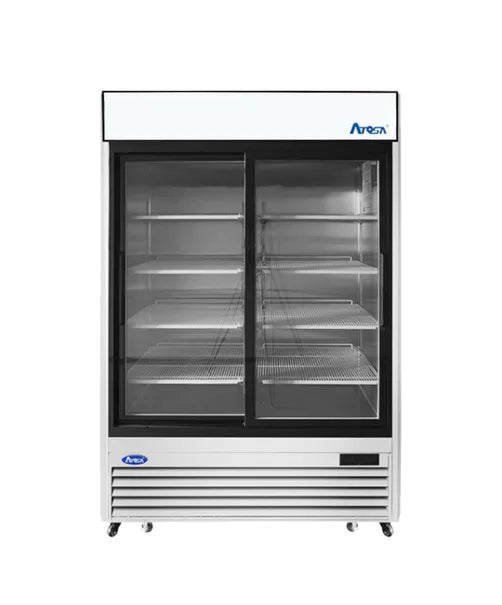 Atosa MCF8709GR - 54" Sliding Door Refrigerator - Stainless Steel Exterior - Continental Restaurant Equipment