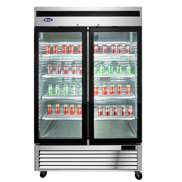 Atosa MCF8703 - 54" Glass Door Freezer - Two Section - Continental Restaurant Equipment
