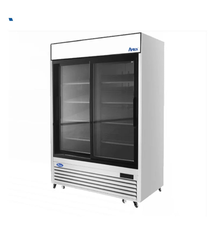 Atosa MCF8709GR - 54" Sliding Door Refrigerator - Stainless Steel Exterior - Continental Restaurant Equipment