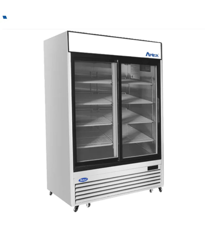 Atosa MCF8709GR - 54" Sliding Door Refrigerator - Stainless Steel Exterior - Continental Restaurant Equipment
