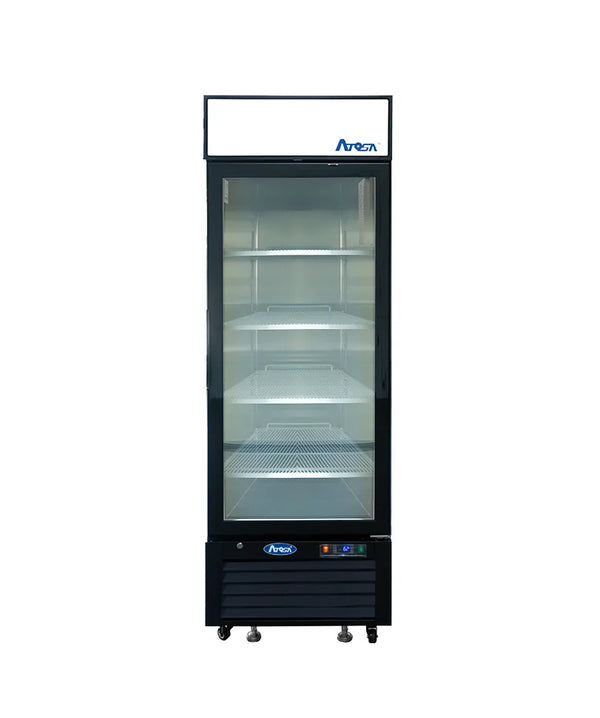 Atosa MCF8725GR - 24" Glass Door Refrigerator - One Section - Black Exterior - Continental Restaurant Equipment