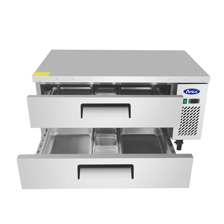 Atosa MGF8450GR - 48" 2 Drawer Chef Base Refrigerator - Continental Restaurant Equipment