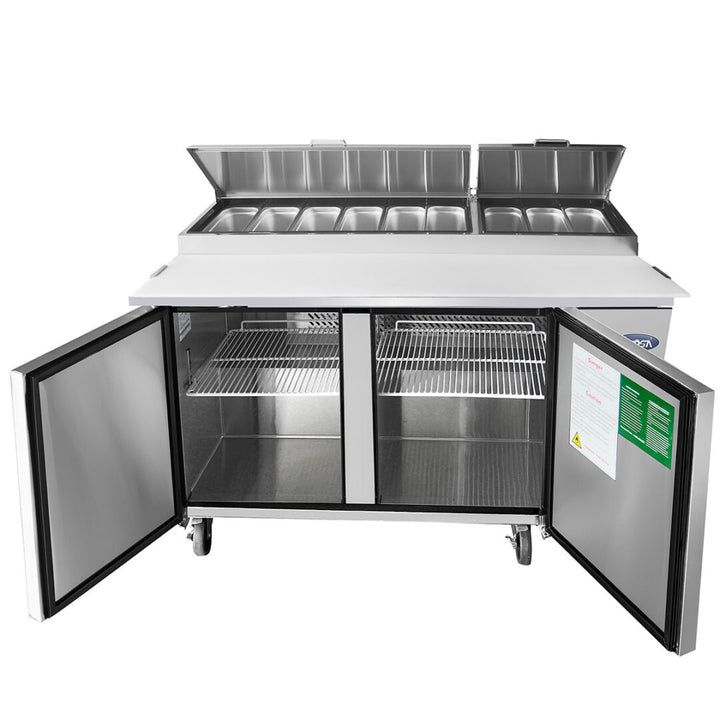 Atosa MPF8202 - 67" Pizza Prep Table - Two Door - Continental Restaurant Equipment