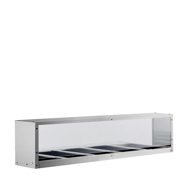 Atosa MROS-5ST — Overshelf/Sneezeguard for CSTEB-5C - Continental Restaurant Equipment
