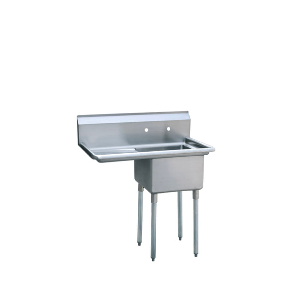 Atosa MRSA-1-L — 18″ One Compartment Sink with Left Drain Board