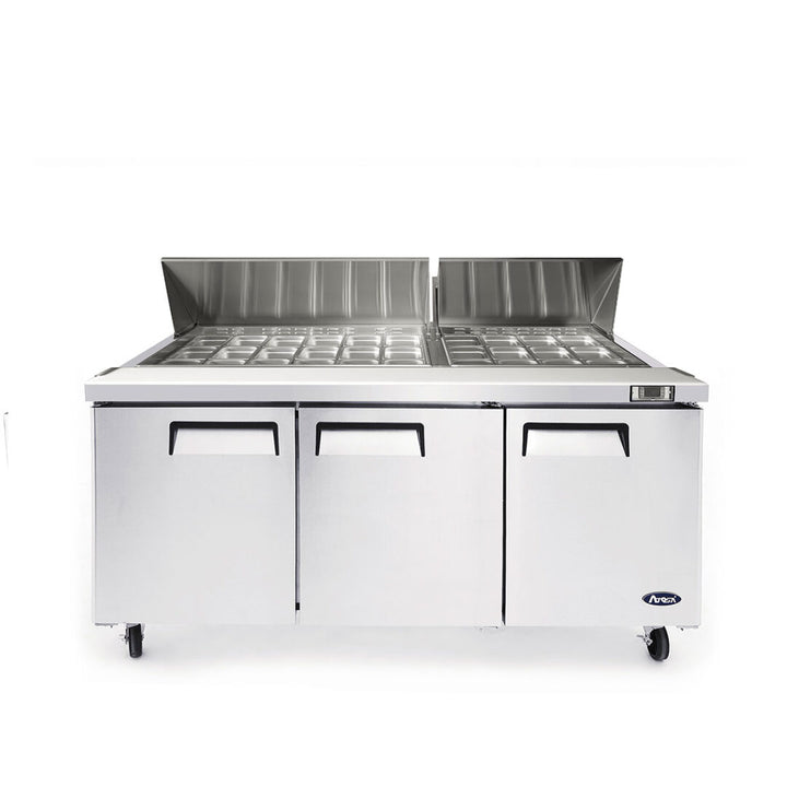 Atosa MSF8308GR - 72" Mega Top Refrigerated Sandwich / Salad Prep Table - Continental Restaurant Equipment