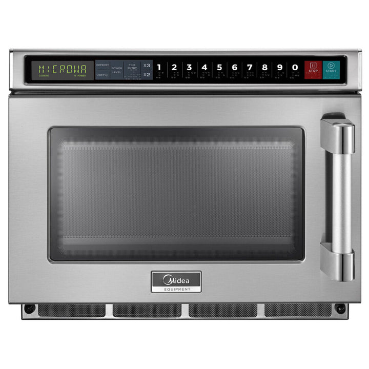 Midea 1817G1A 0.6 Cu. Ft. 1800W Push Button Heavy Duty Commercial Microwave - Continental Restaurant Equipment
