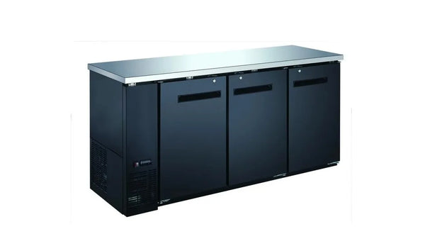 Omcan  BB-CN-0020-SH 73" Solid 3-Door Bottle Cooler with 19.6 cu. ft. capacity