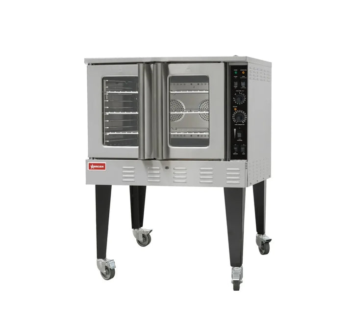 Omcan  CE-CN-0001-NG 40″ Convection Oven Single Full Size 60,000 BTU – Natural Gas - Continental Restaurant Equipment