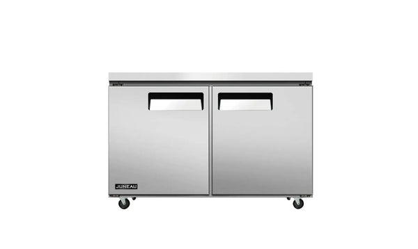Omcan  FR-TH-1219-HC Juneau 48″ Undercounter Freezer Double Doors Stainless Steel, 6.7cu.ft. / 187 L Capacity, 115 V, 780 W - Continental Restaurant Equipment