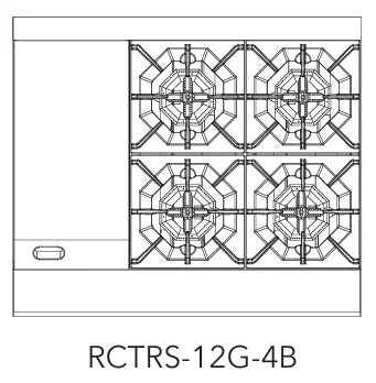 EFI RCTRS-12G-4B-N Oven Ranges 36 - Continental Restaurant Equipment