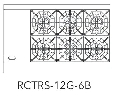 EFI RCTRS-12G-6B-N Oven Ranges 48 - Continental Restaurant Equipment