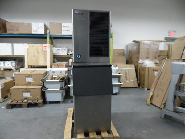 Used KM-340MAH Hoshiaki Ice Maker with 450lb Ice Bin