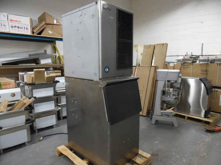 Used KM-340MAH Hoshiaki Ice Maker with 450lb Ice Bin - Continental Restaurant Equipment