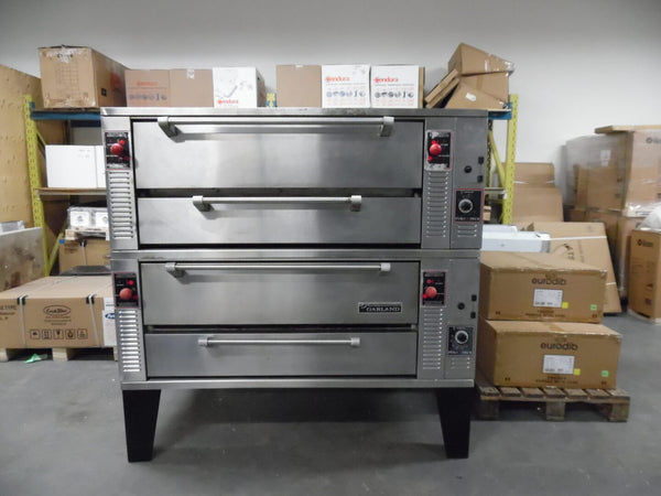 SOLD Used Garland GPD48 Natural Gas 63 Inch Pyro Deck Pizza Oven - 96,000 BTU per Oven