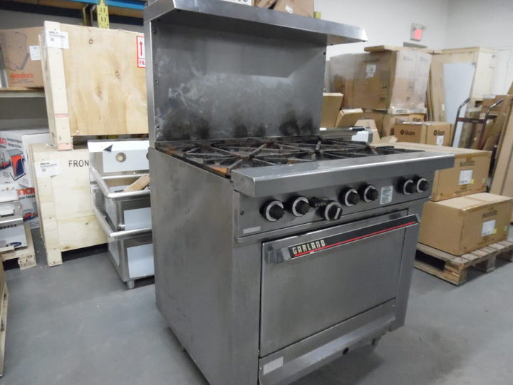 Used Garland 6 Burner Range Natural Gas - Continental Restaurant Equipment