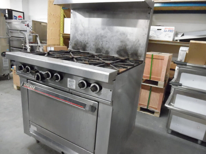 Used Garland 6 Burner Range Natural Gas - Continental Restaurant Equipment