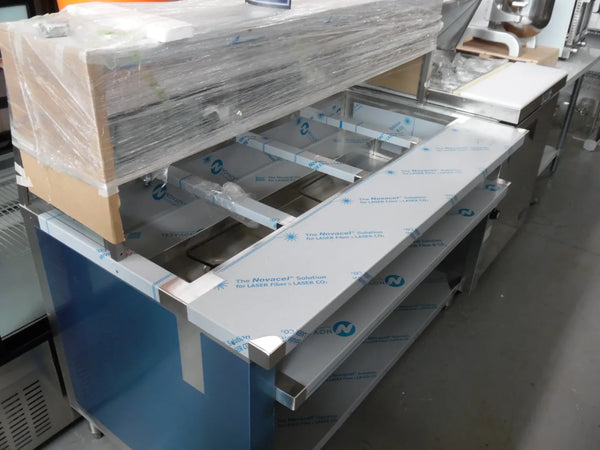 Custom 4 Well Steam Table with Glass Sneeze Guard - Continental Restaurant Equipment