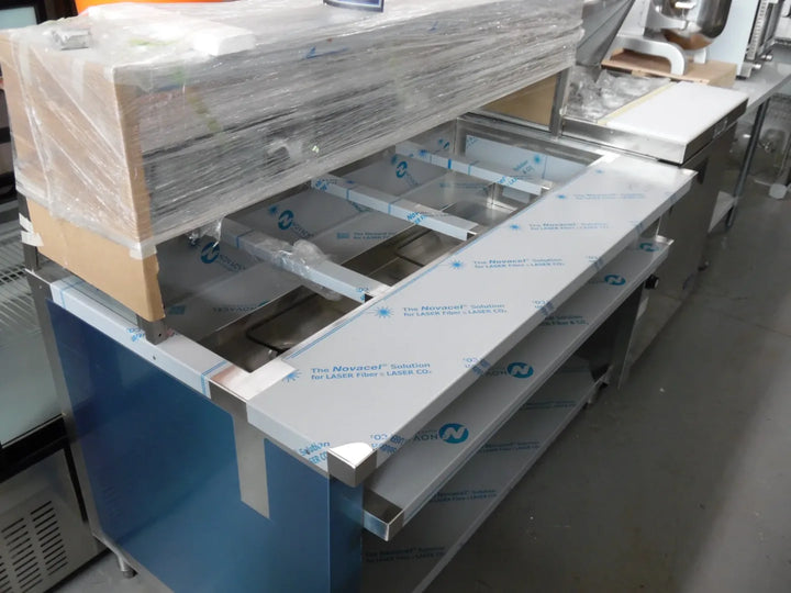 Custom 4 Well Steam Table with Glass Sneeze Guard - Continental Restaurant Equipment